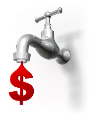 Illustration of Cash Flow From a Faucet.